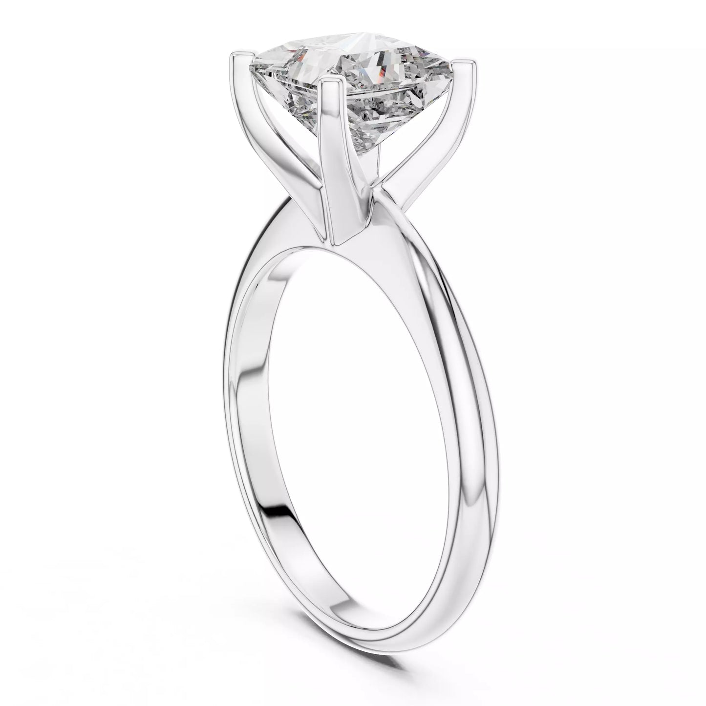 2.00 ctw Princess Diamond Solitaire Engagement Ring