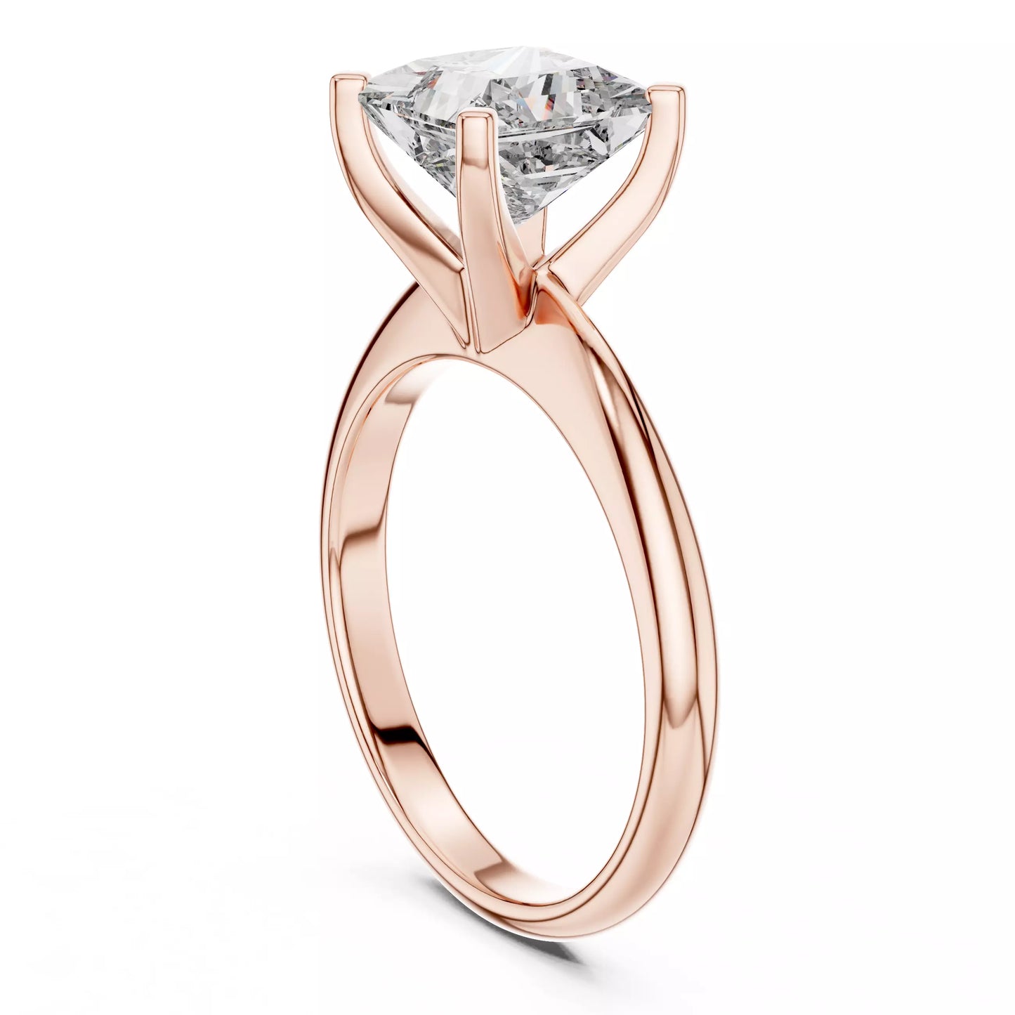 2.00 ctw Princess Diamond Solitaire Engagement Ring