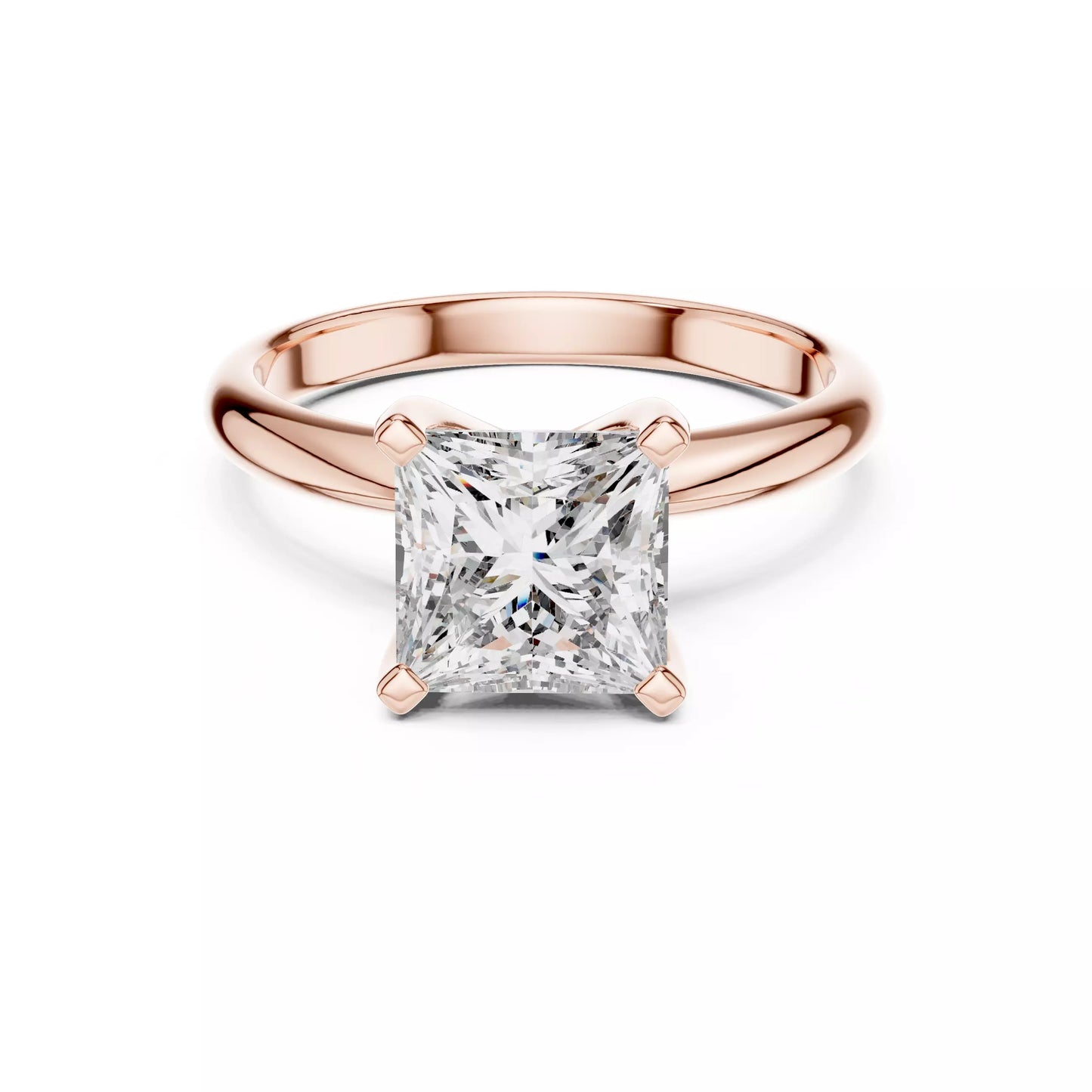 2.00 ctw Princess Diamond Solitaire Engagement Ring