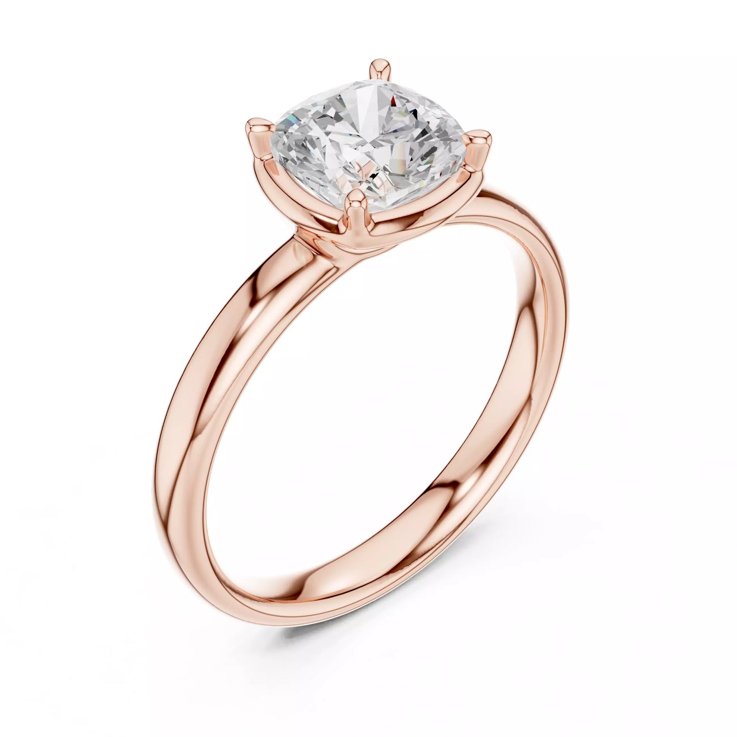 1.50 ctw Cushion Diamond Solitaire Engagement Ring