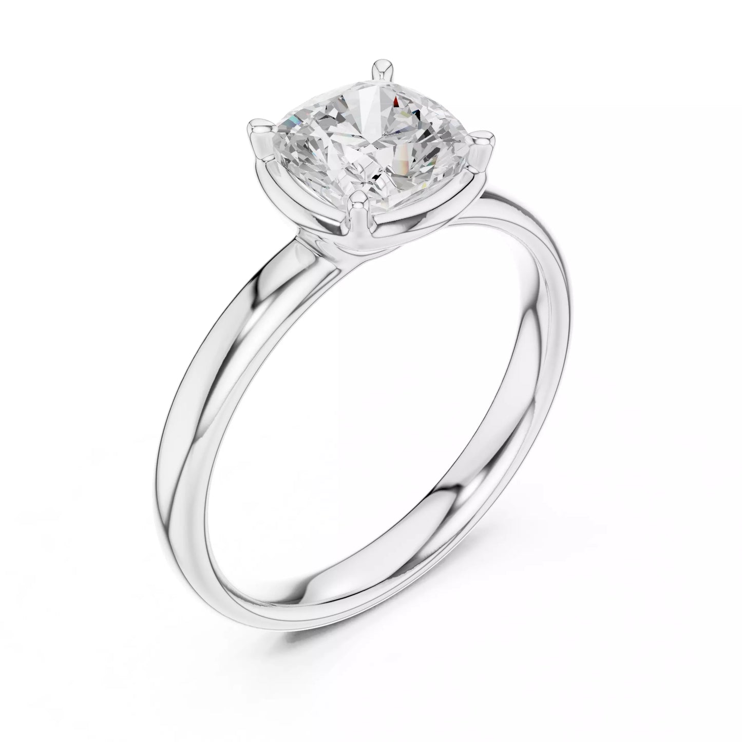 1.50 ctw Cushion Diamond Solitaire Engagement Ring
