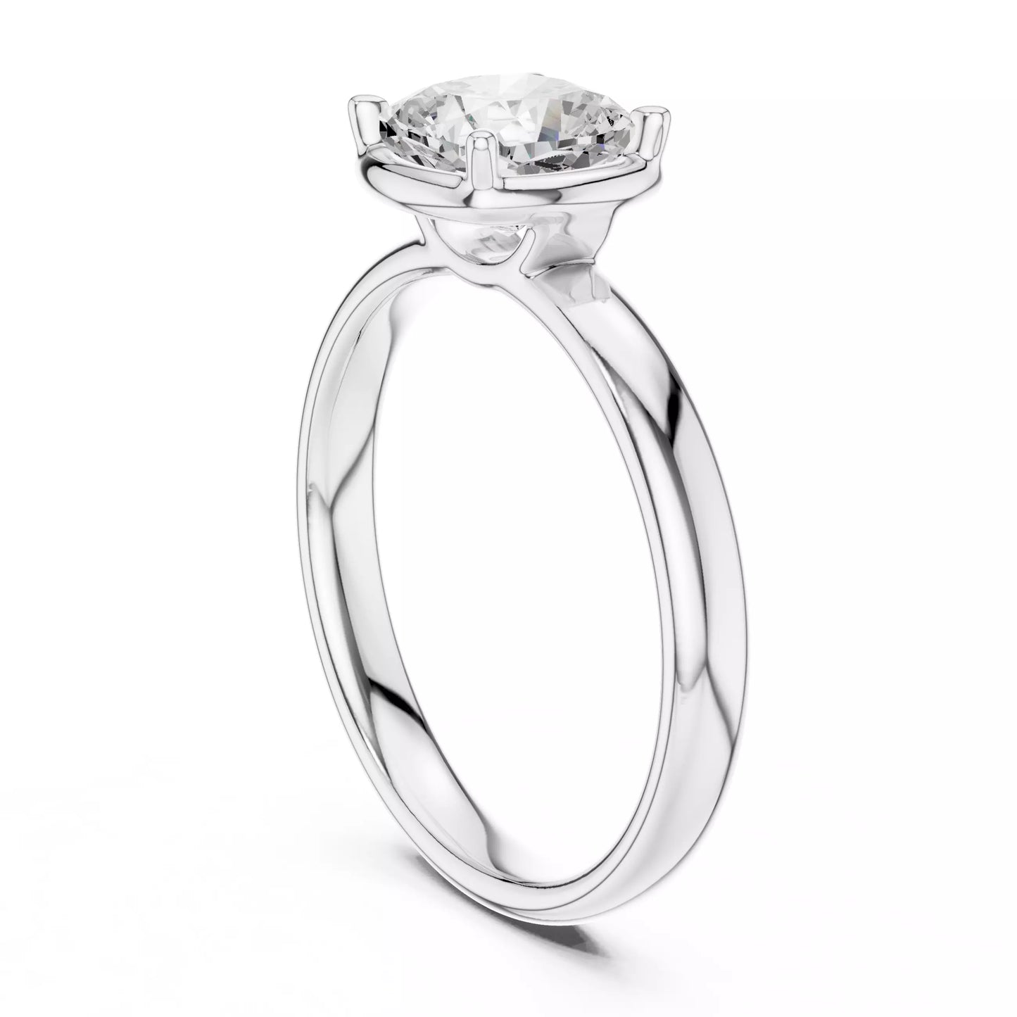 1.50 ctw Cushion Diamond Solitaire Engagement Ring
