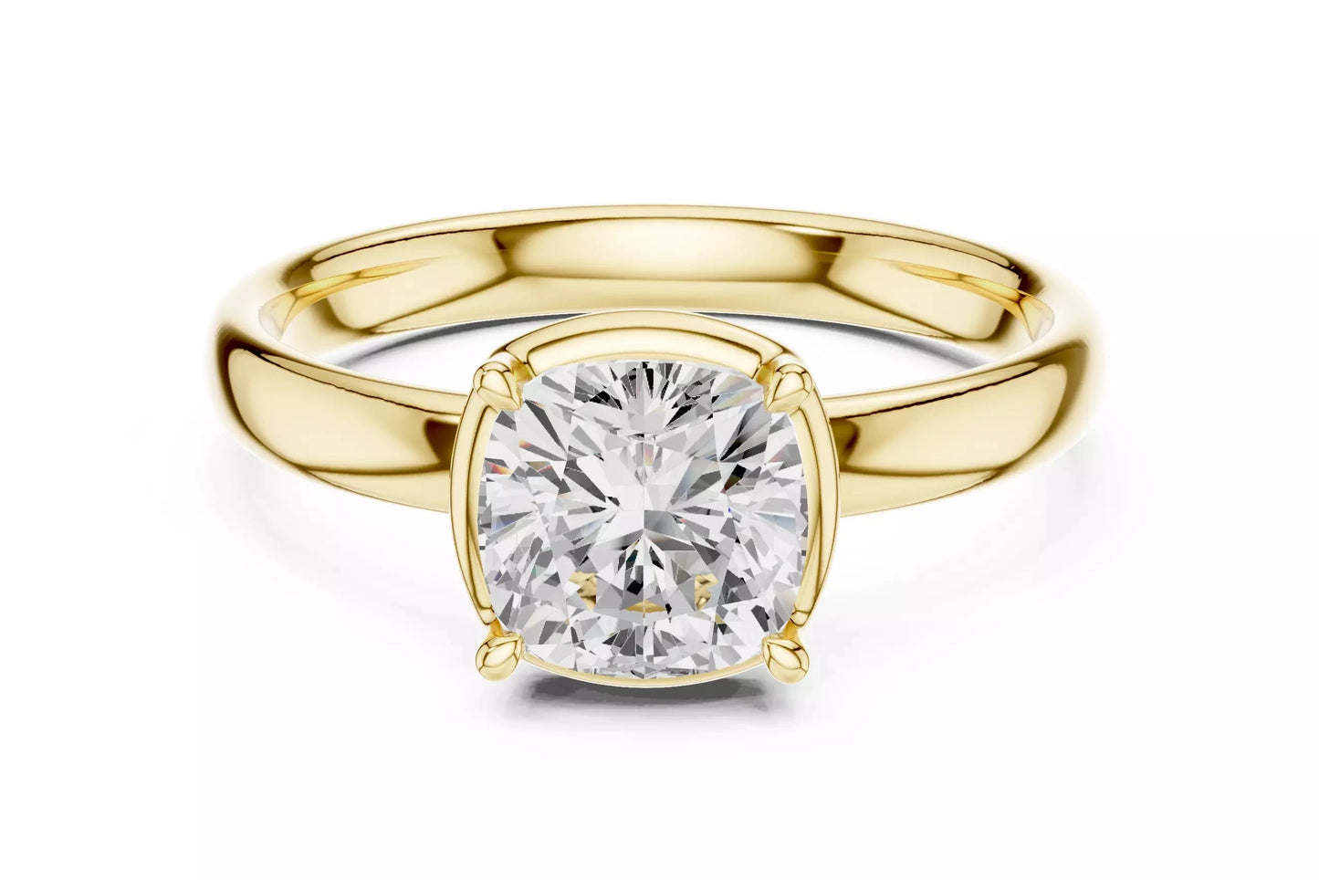 1.50 ctw Cushion Diamond Solitaire Engagement Ring