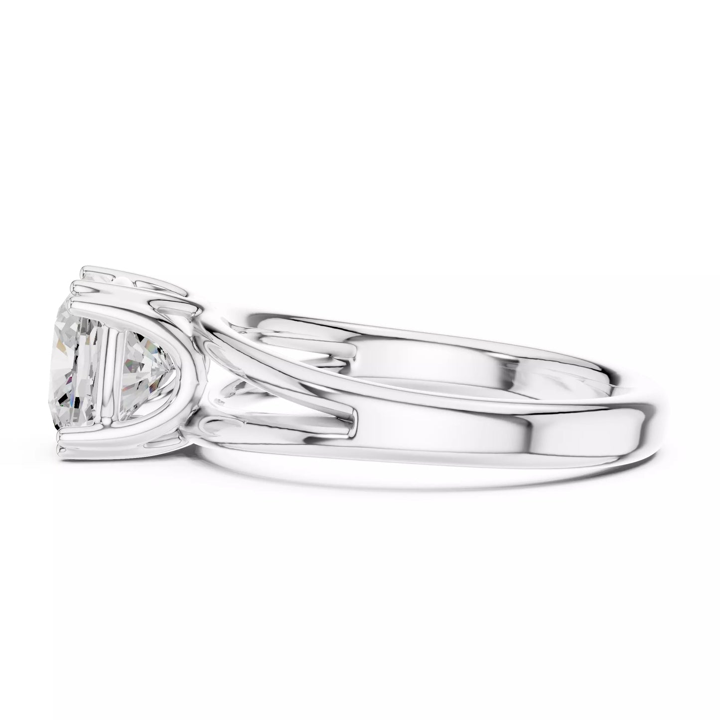 2.00 ctw Cushion Diamond Solitaire Split Shank Engagement Ring