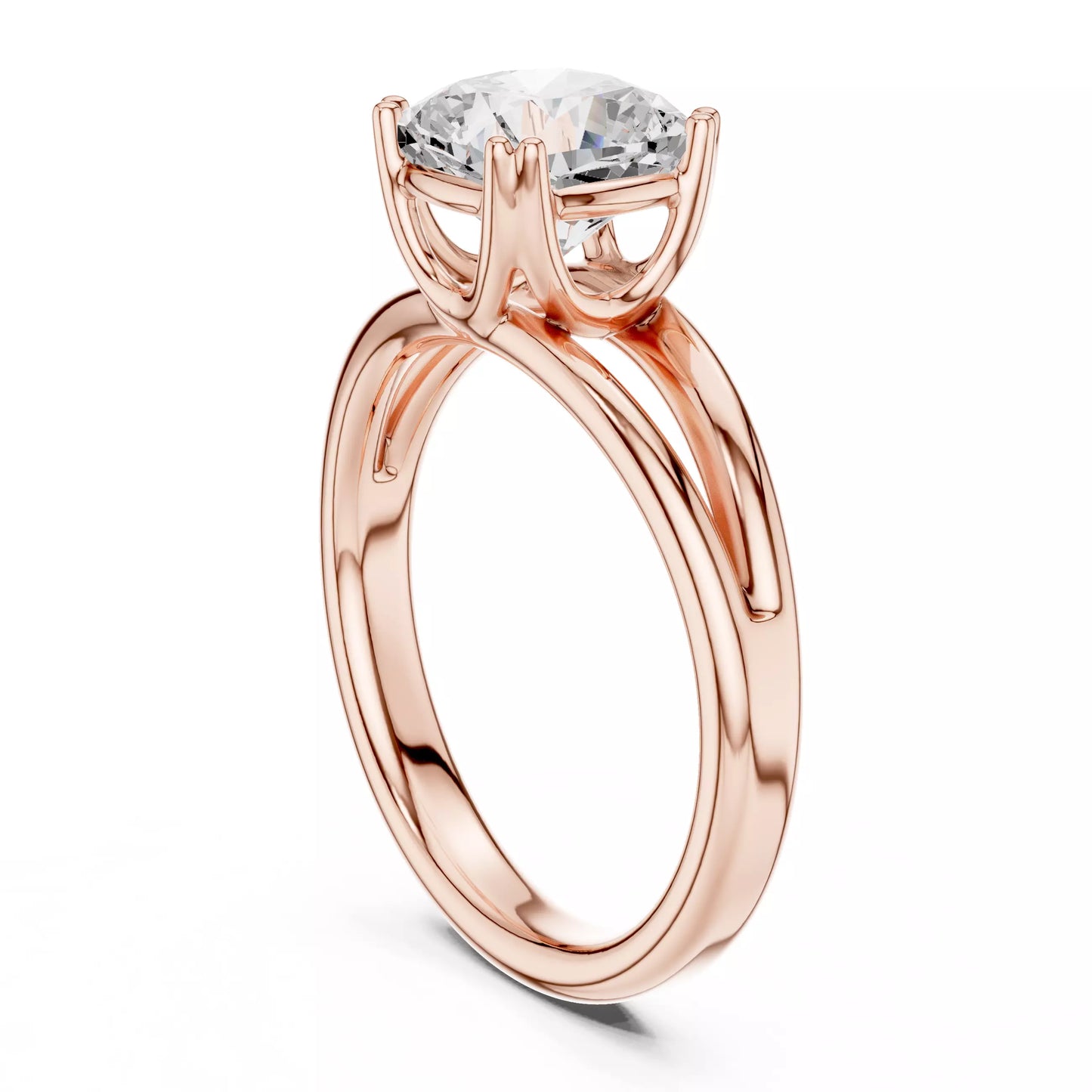 2.00 ctw Cushion Diamond Solitaire Split Shank Engagement Ring