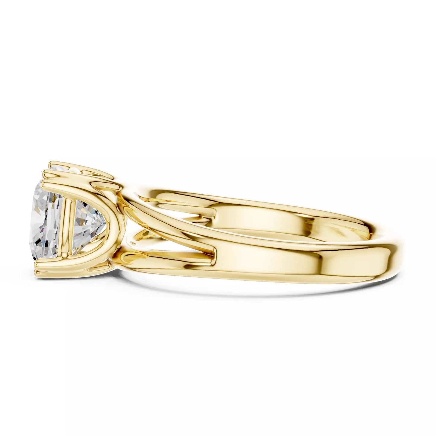 2.00 ctw Cushion Diamond Solitaire Split Shank Engagement Ring