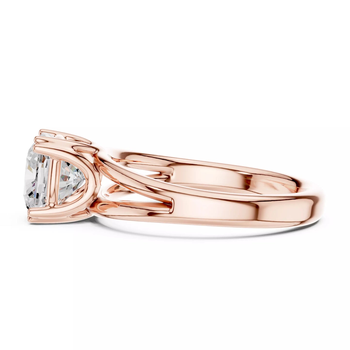 2.00 ctw Cushion Diamond Solitaire Split Shank Engagement Ring