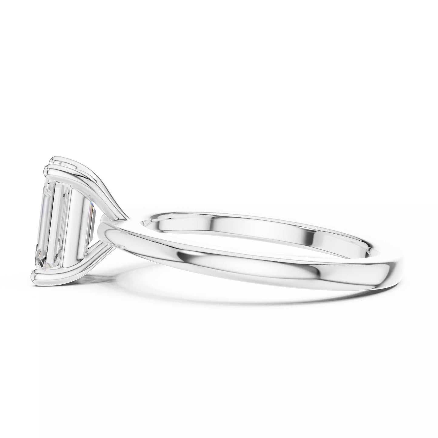 1.50 ctw Emerald Diamond Solitaire Engagement Ring