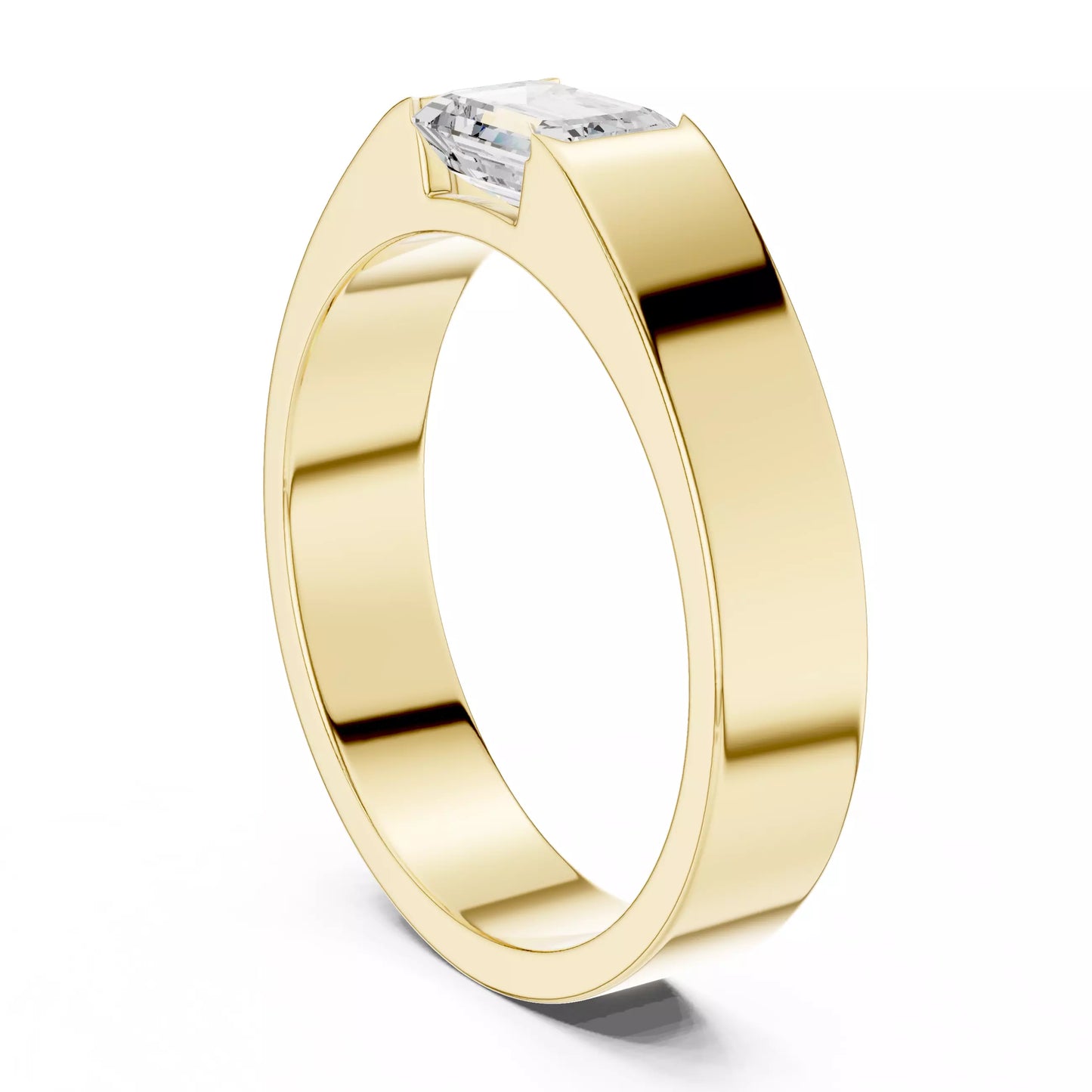 1.00 ctw Emerald Diamond Solitaire Ring