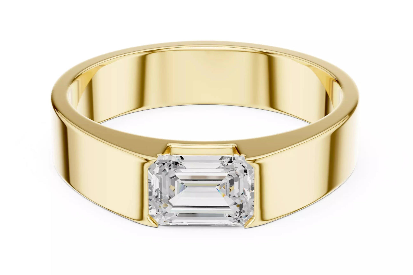 1.00 ctw Emerald Diamond Solitaire Ring