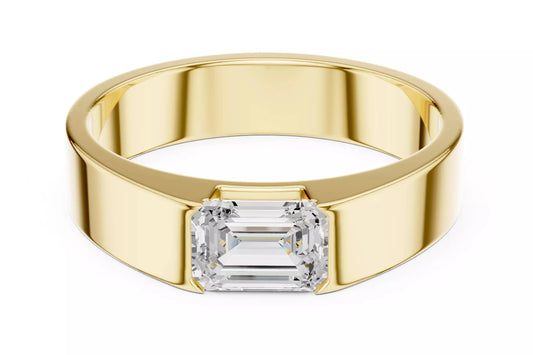 1.00 ctw Emerald Diamond Solitaire Ring