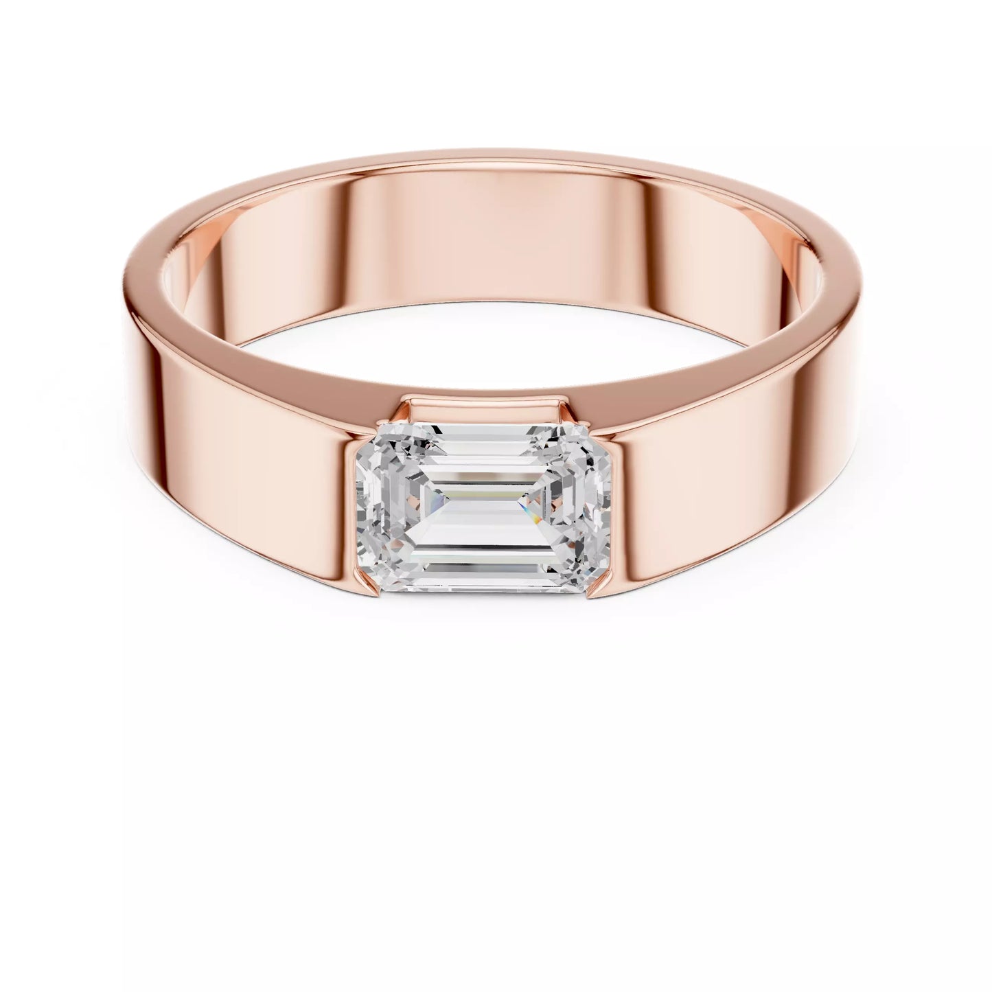 1.00 ctw Emerald Diamond Solitaire Ring
