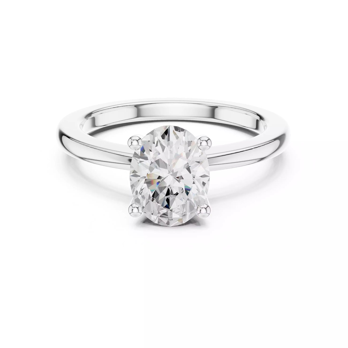 1.50 ctw Oval Diamond Solitaire Engagement Ring