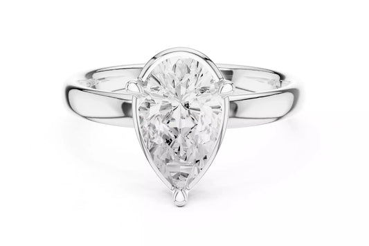 1.50 ctw Pear Diamond Solitaire Engagement Ring