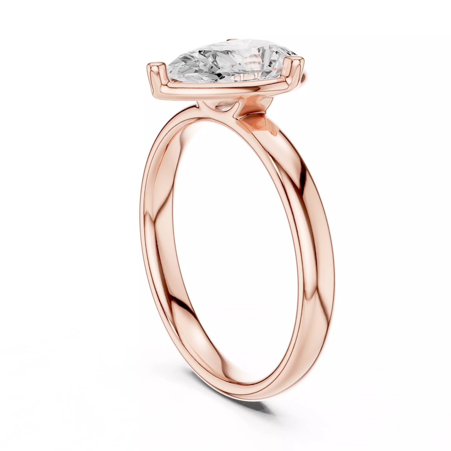 1.50 ctw Pear Diamond Solitaire Engagement Ring