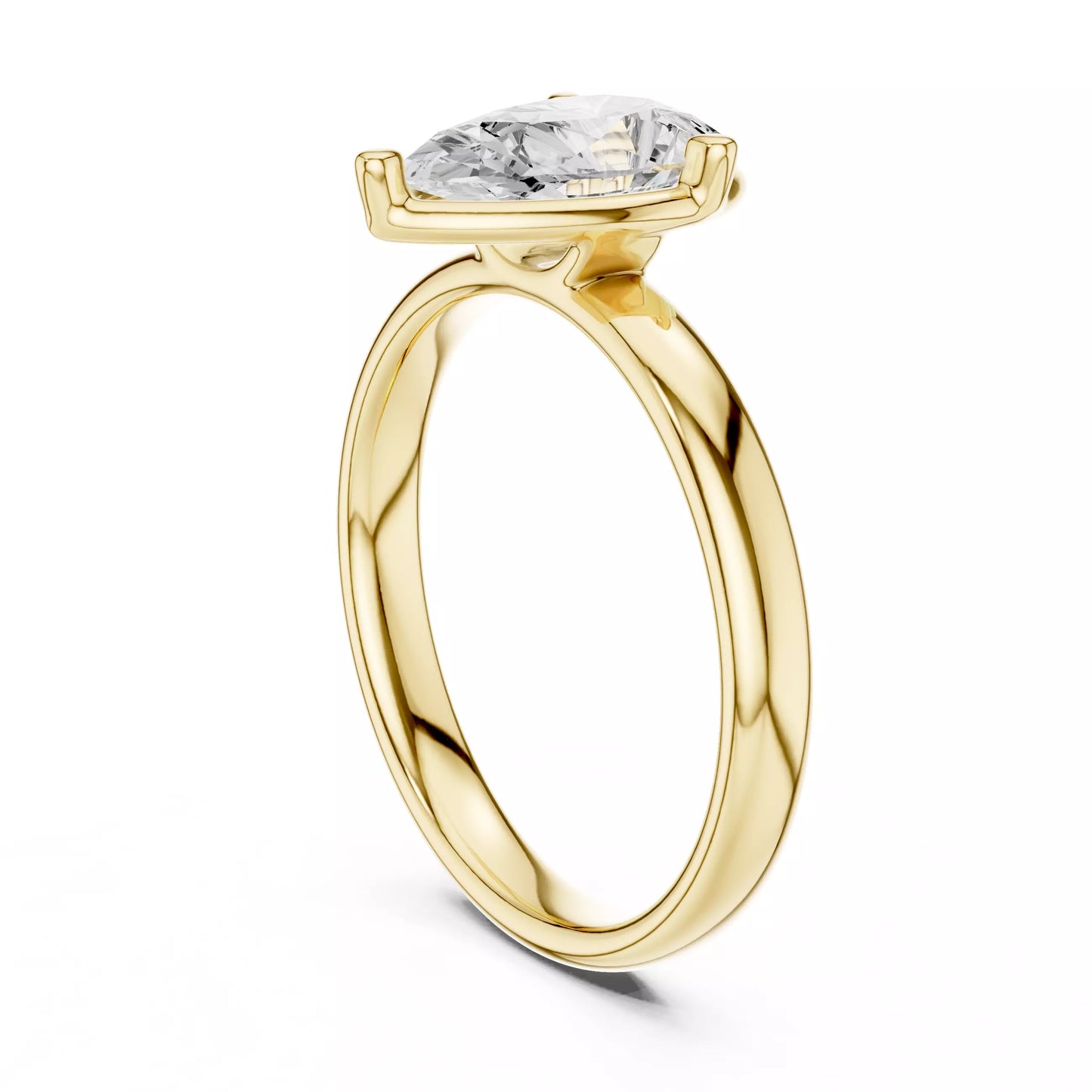 1.50 ctw Pear Diamond Solitaire Engagement Ring