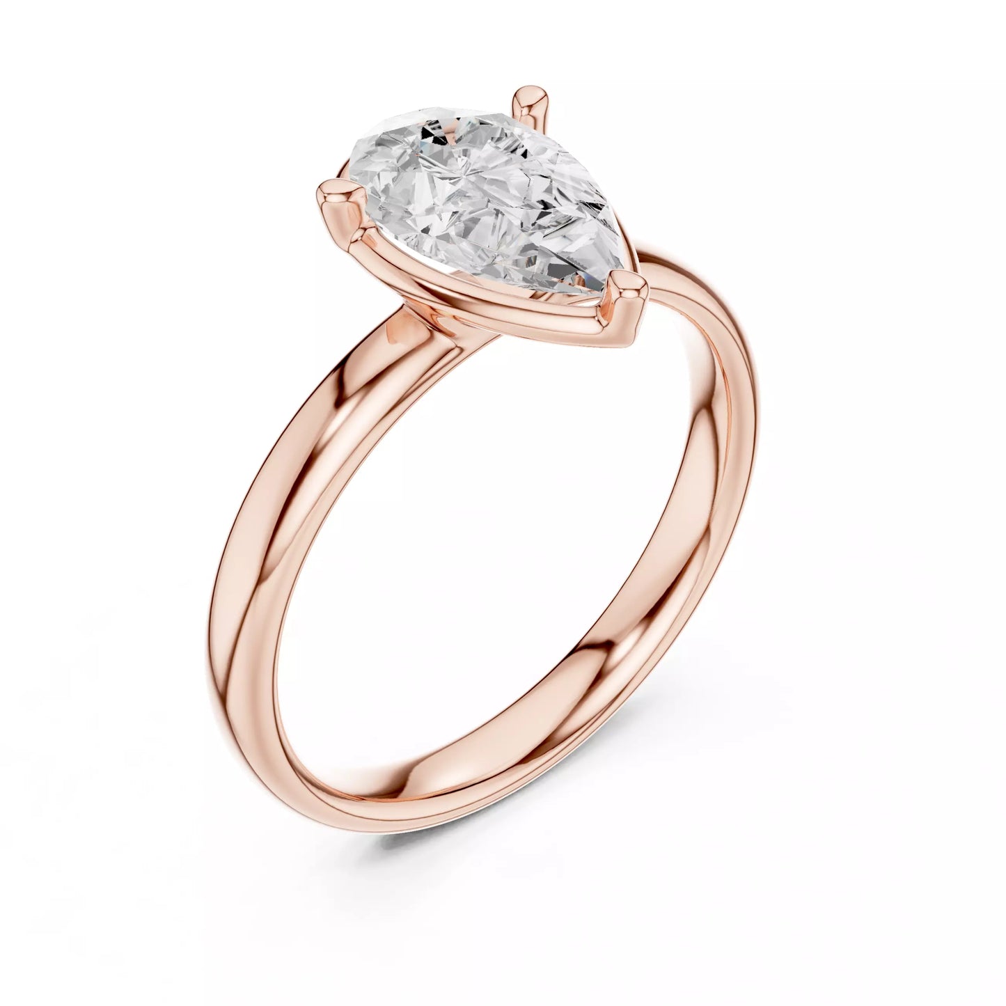 1.50 ctw Pear Diamond Solitaire Engagement Ring