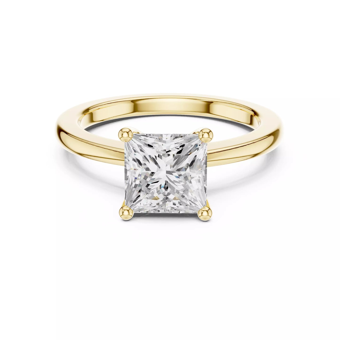 1.50 ctw Princess Diamond Solitaire Engagement Ring