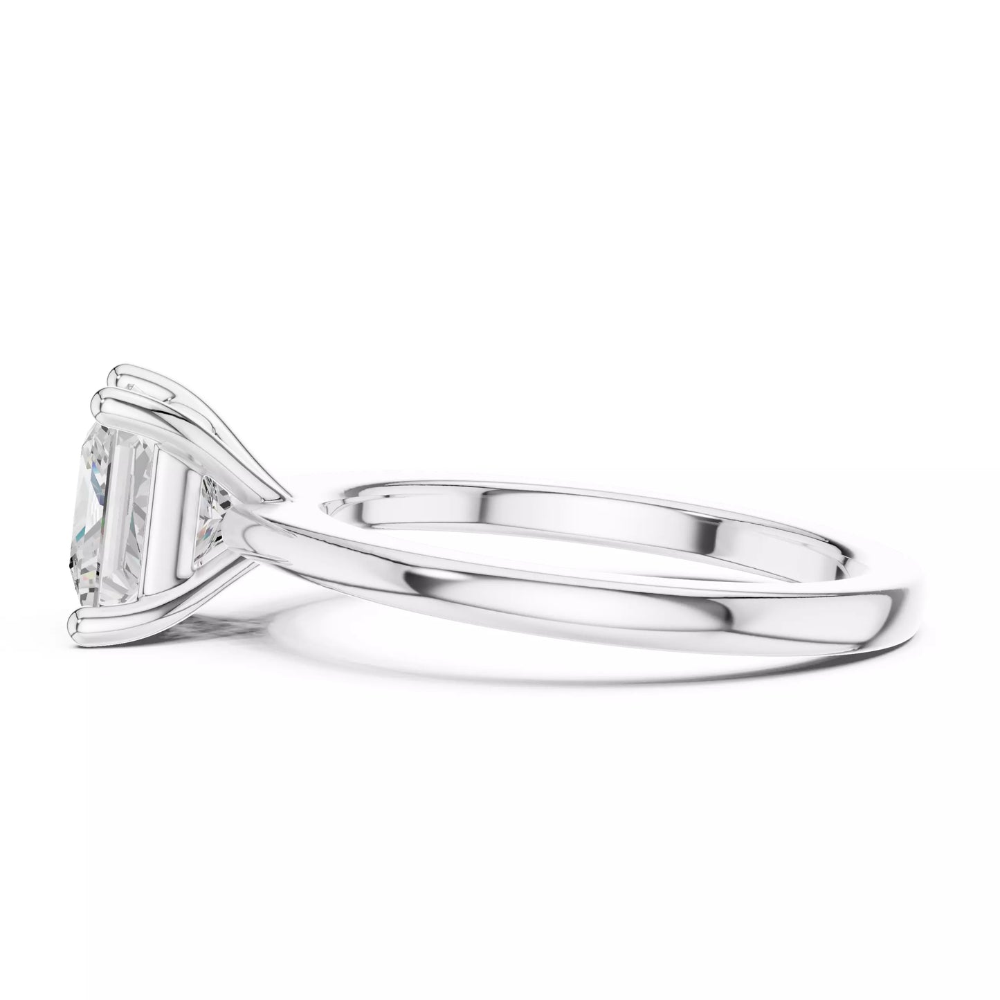 1.50 ctw Princess Diamond Solitaire Engagement Ring