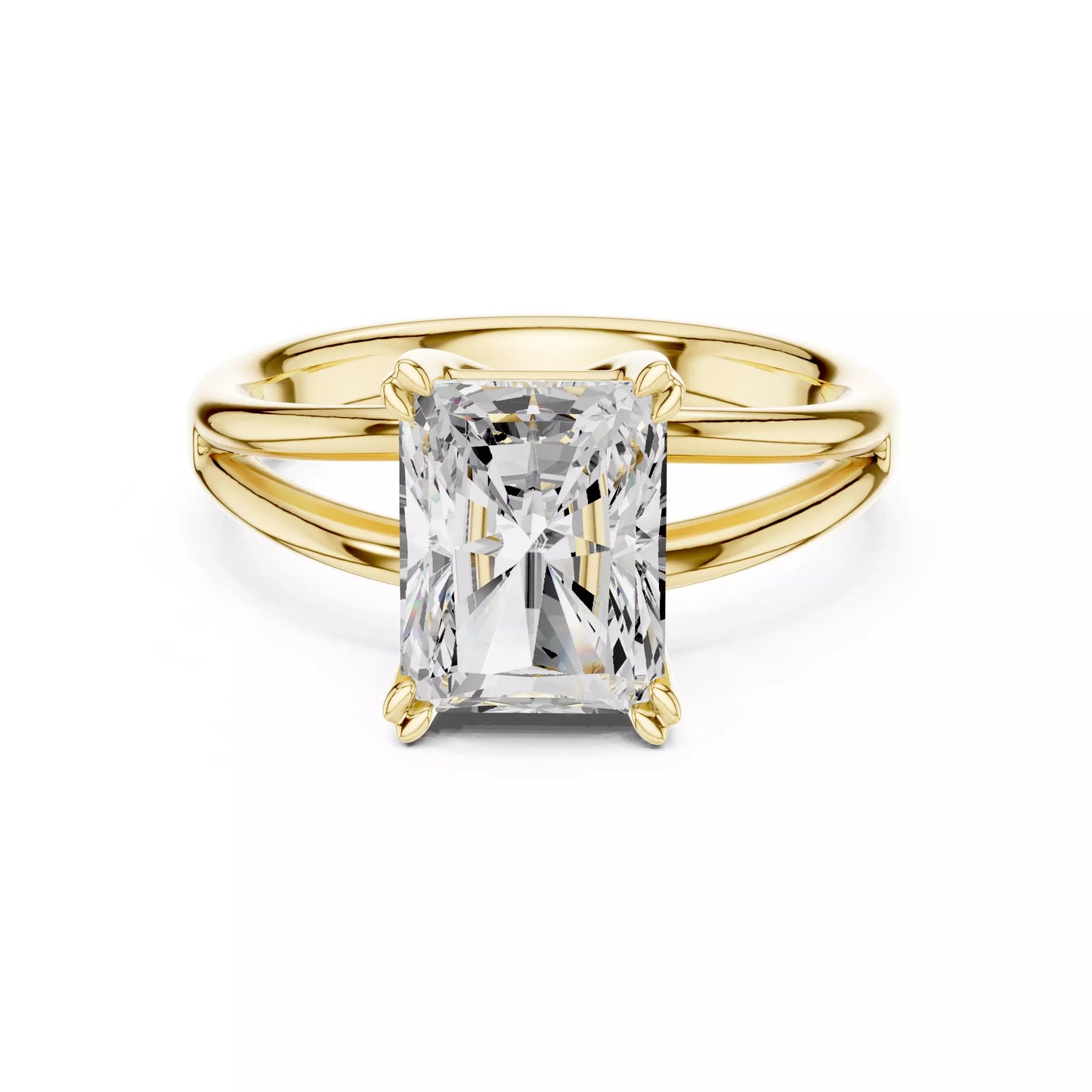 2.00 ctw Radiant Diamond Solitaire Split Shank Engagement Ring