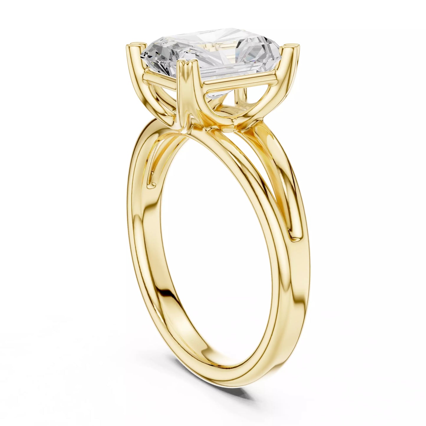 2.00 ctw Radiant Diamond Solitaire Split Shank Engagement Ring