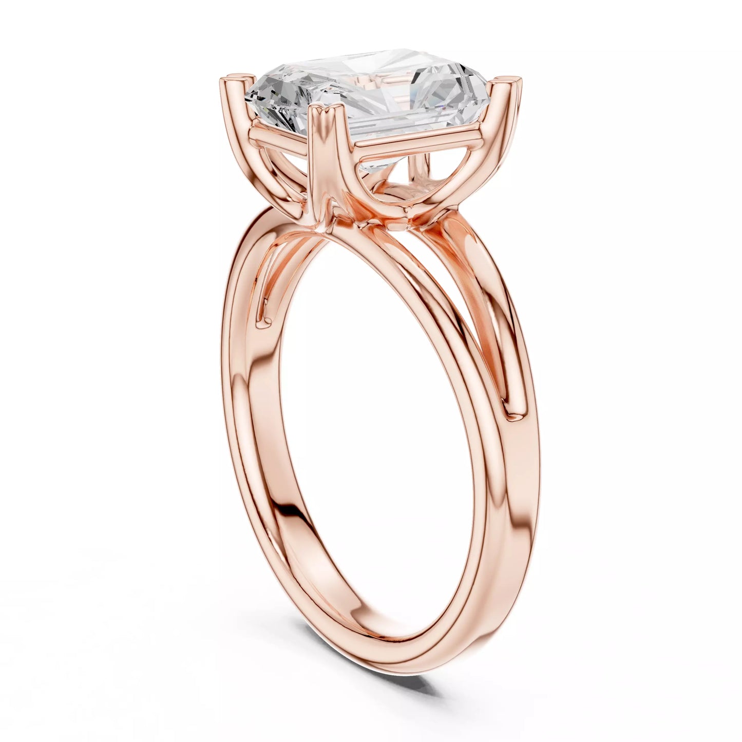 2.00 ctw Radiant Diamond Solitaire Split Shank Engagement Ring