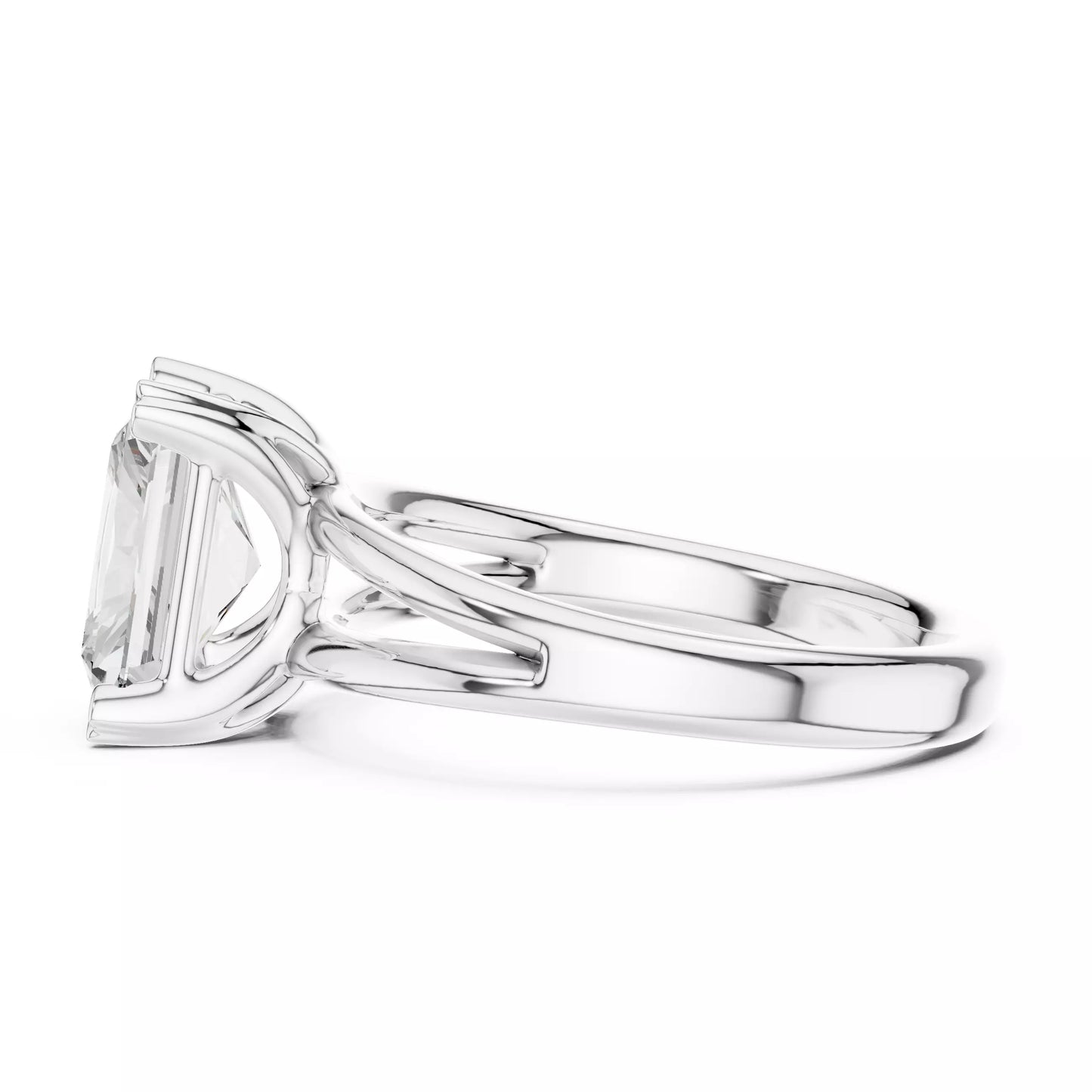 2.00 ctw Radiant Diamond Solitaire Split Shank Engagement Ring