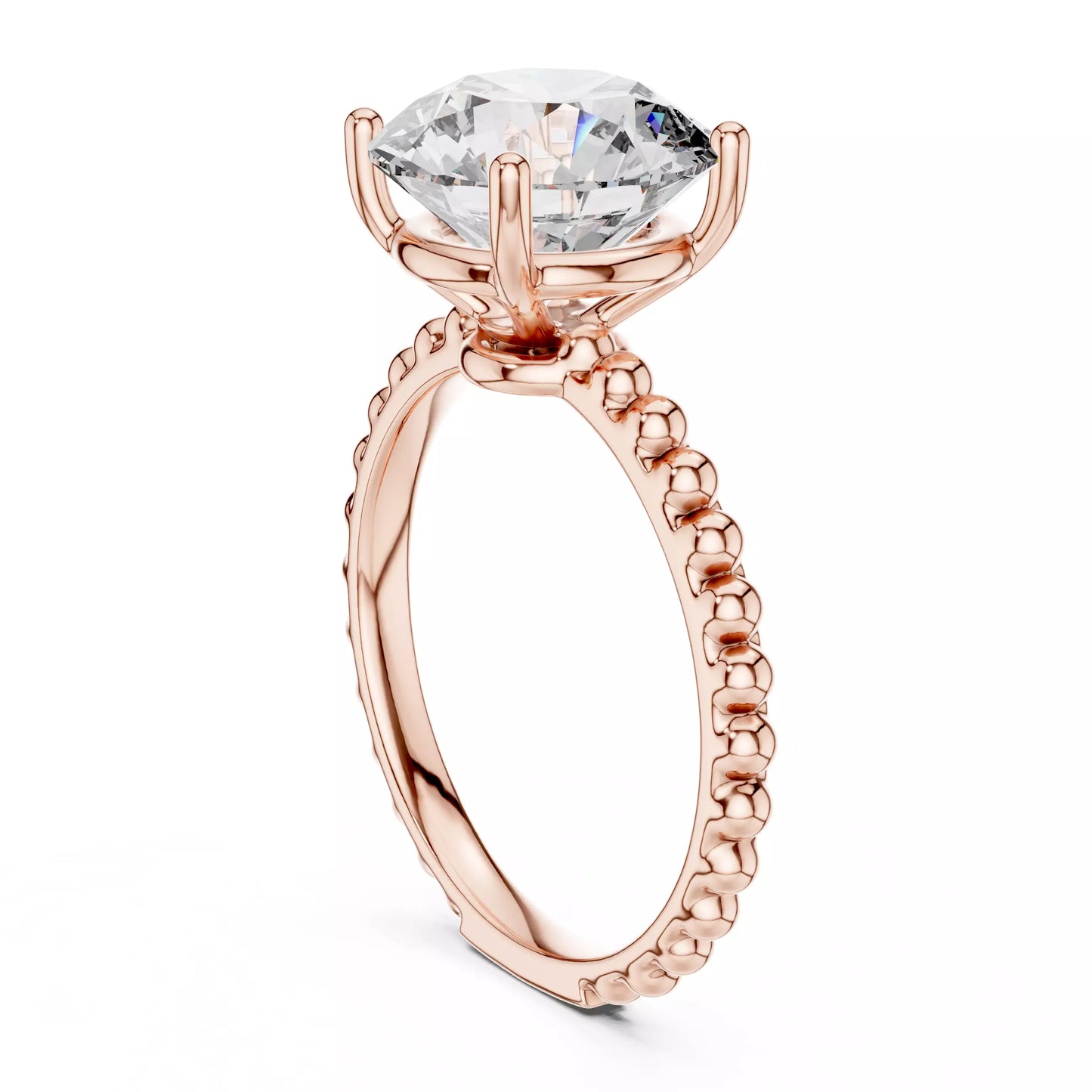 3.00 ctw Round Diamond Solitaire Bubble Engagement Ring