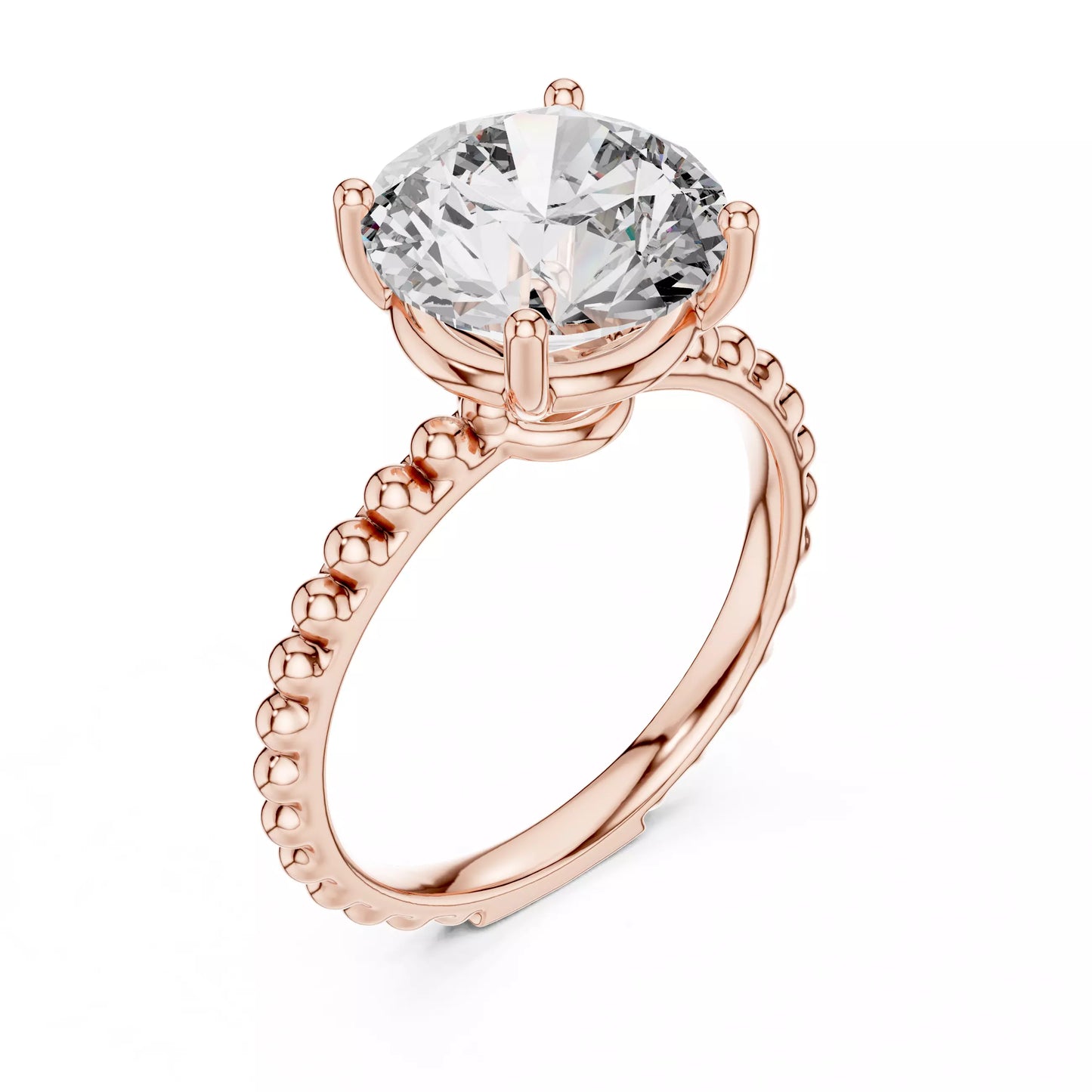 3.00 ctw Round Diamond Solitaire Bubble Engagement Ring