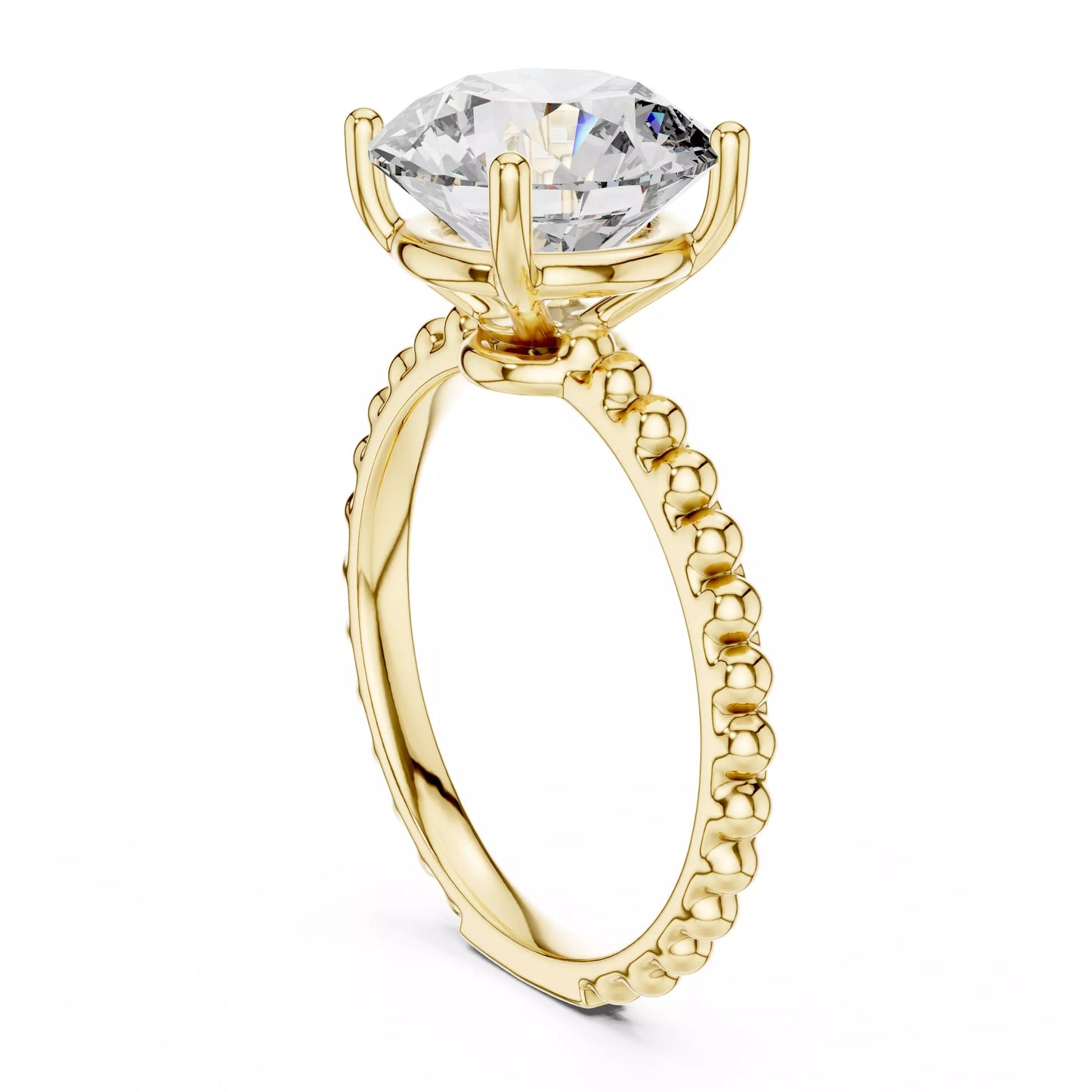 3.00 ctw Round Diamond Solitaire Bubble Engagement Ring