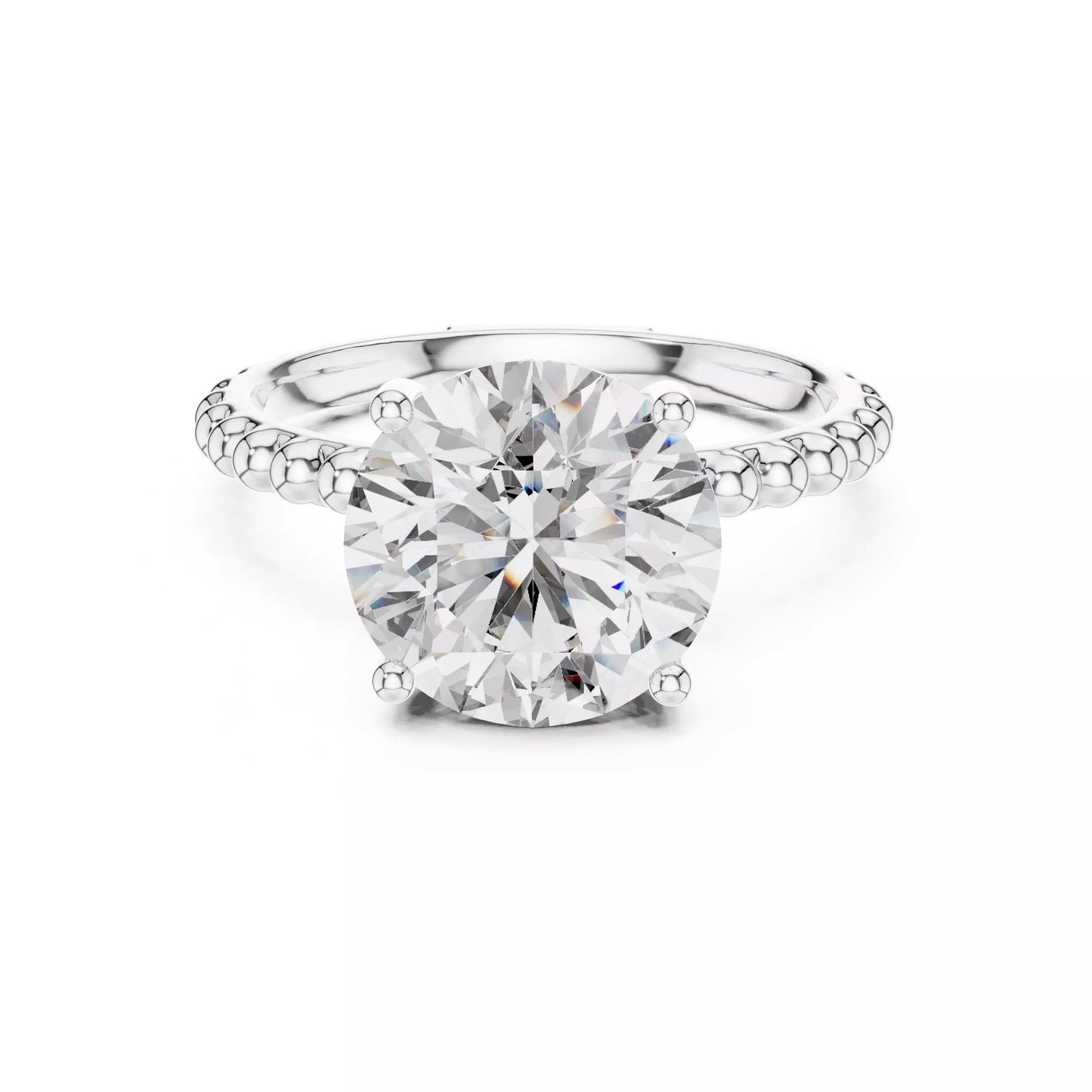 3.00 ctw Round Diamond Solitaire Bubble Engagement Ring