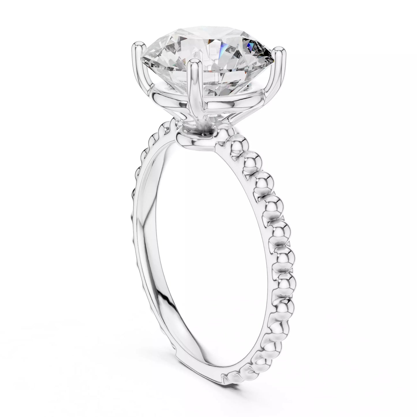 3.00 ctw Round Diamond Solitaire Bubble Engagement Ring