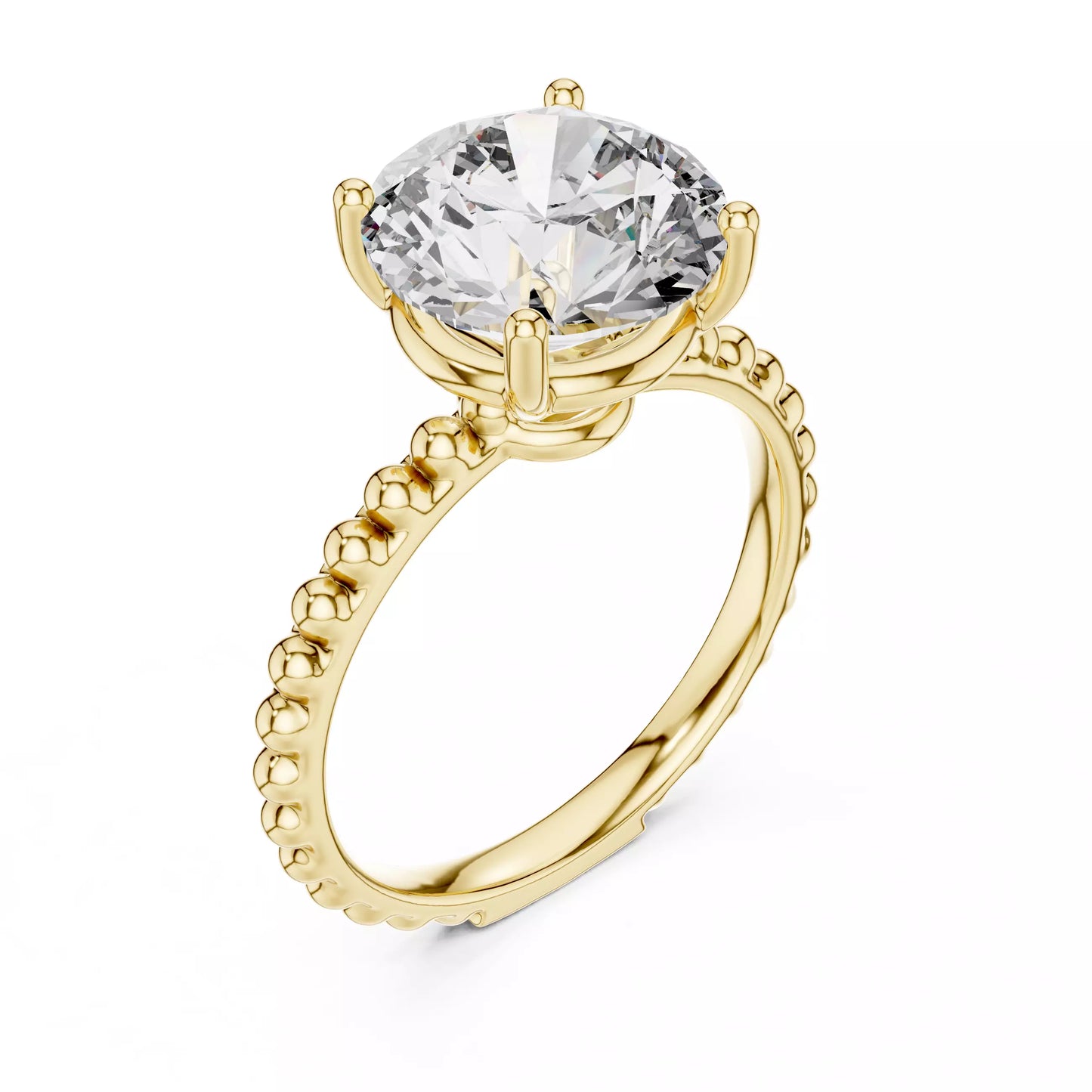 3.00 ctw Round Diamond Solitaire Bubble Engagement Ring