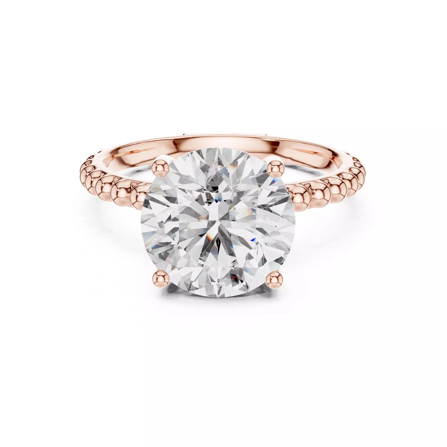 3.00 ctw Round Diamond Solitaire Bubble Engagement Ring